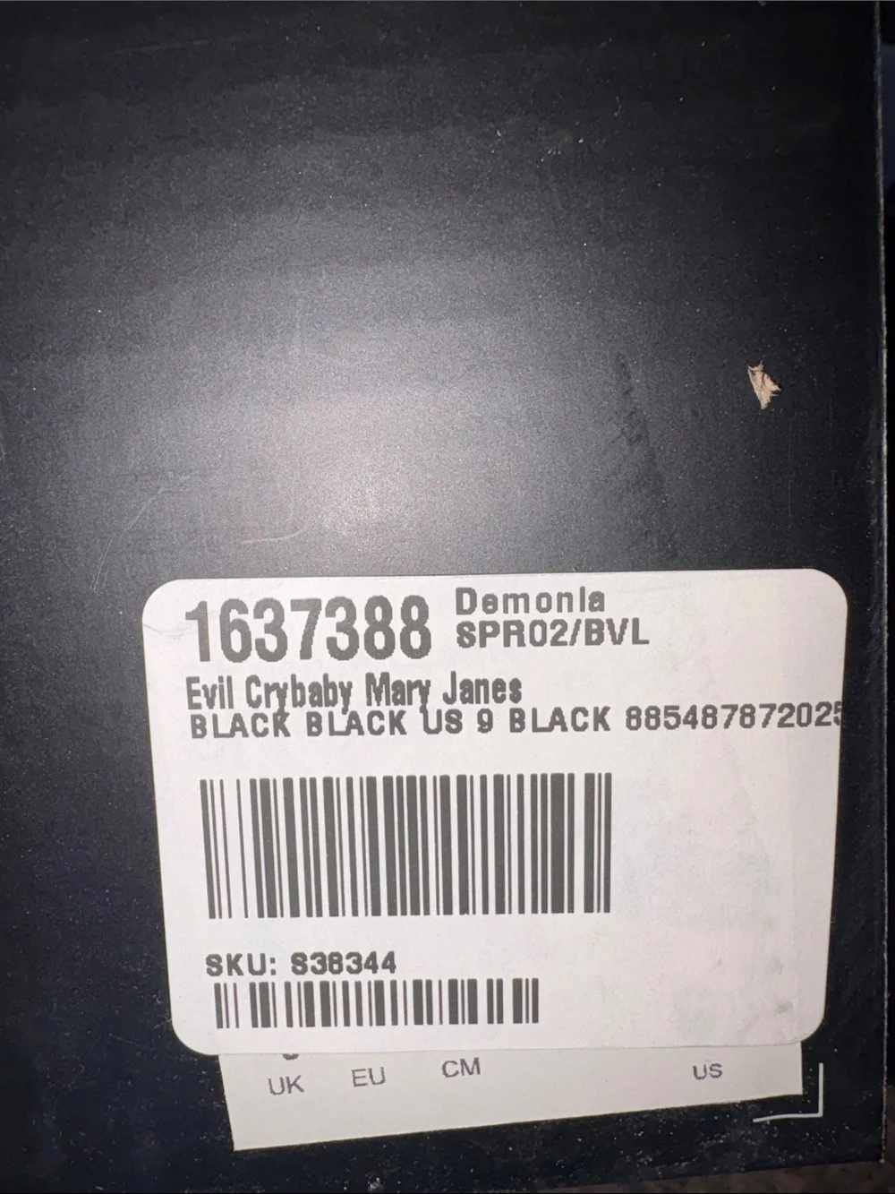 Demonia Black Platform Mary Janes with Heart Strap size 9 nwt
